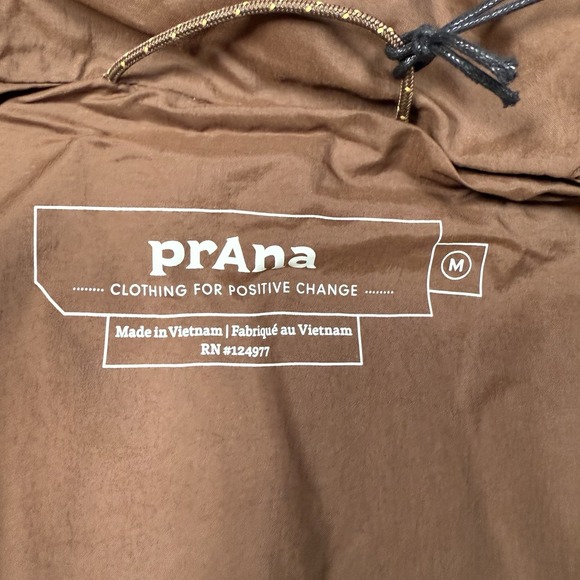 prAna Duck Down Timber Trail Vest Mens Medium Shire Colorblock Full Zip Puffer - Picture 4 of 9